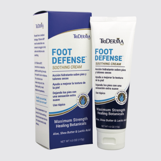TriDerma Crema FOOT DEFENSE para pies y talones secos agrietados tubo 112 gramos